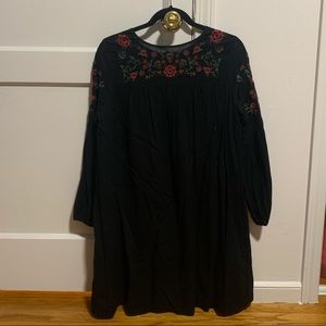 Zara boho dress with embroidered flowers